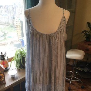 Billabong blue and white pinstripe mini dress new with tags